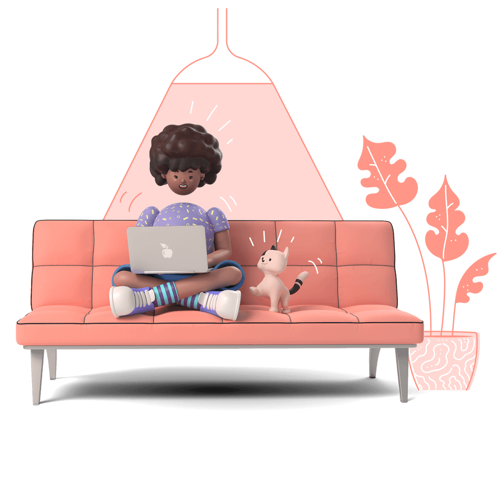 workspace work from home laptop livingroom