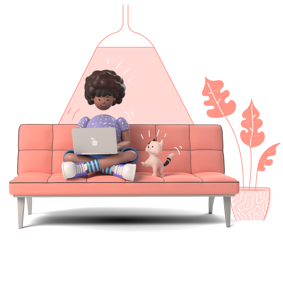 workspace work from home laptop livingroom