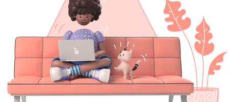 workspace work from home laptop livingroom