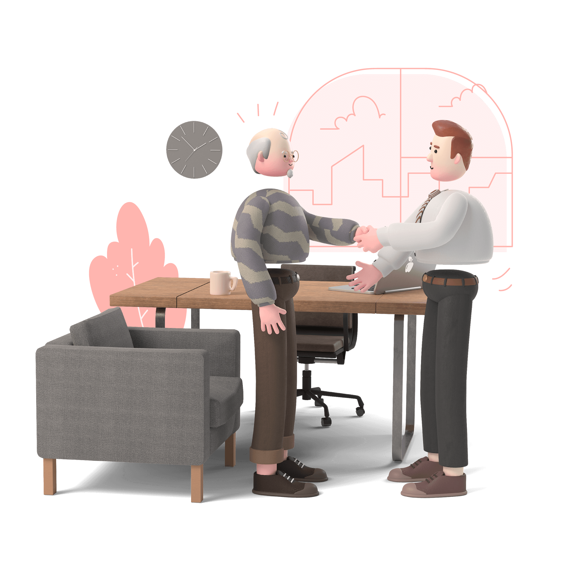 workflow office business meeting workspace desk consultation client customer