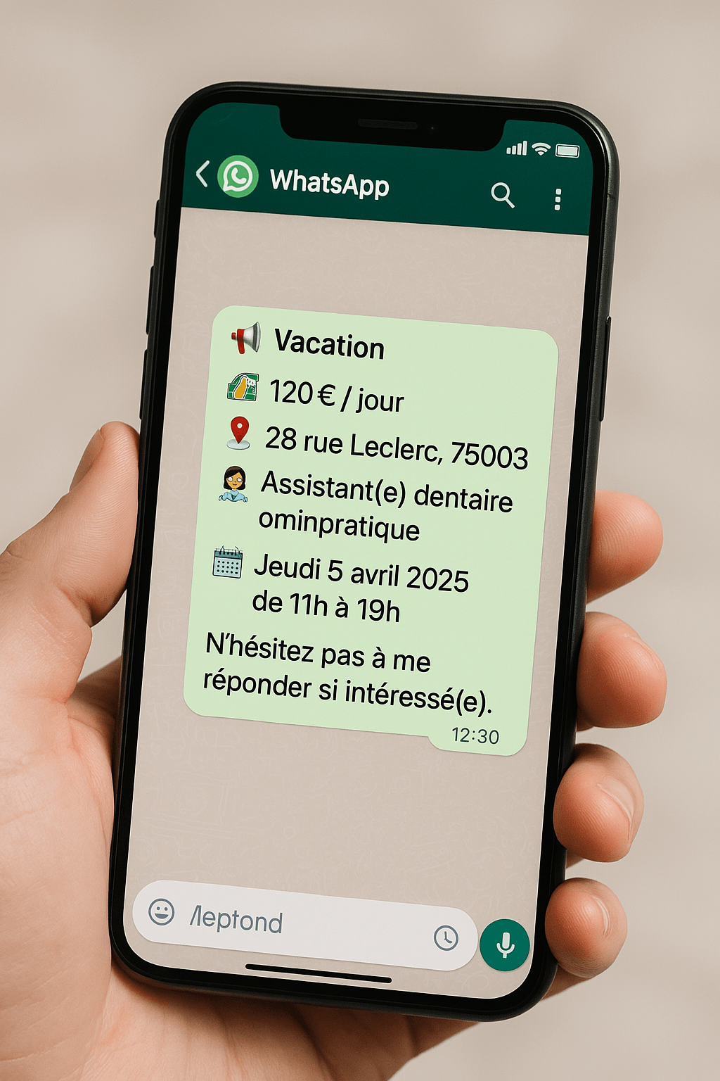 flexassist renfort dentaire whatsapp