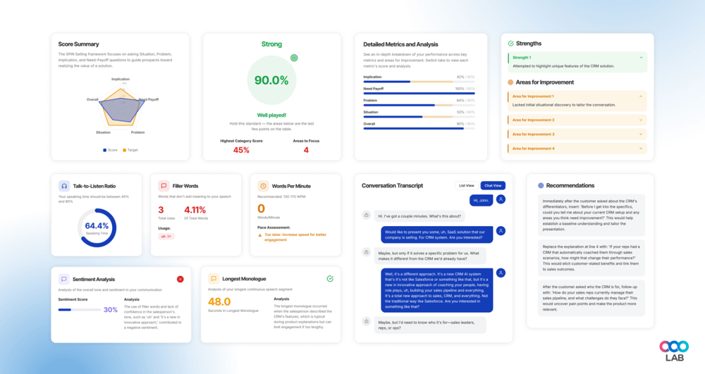 Sync customer calls on a secure AI LMS, automate feedback and suggest upskilling - LearningOS