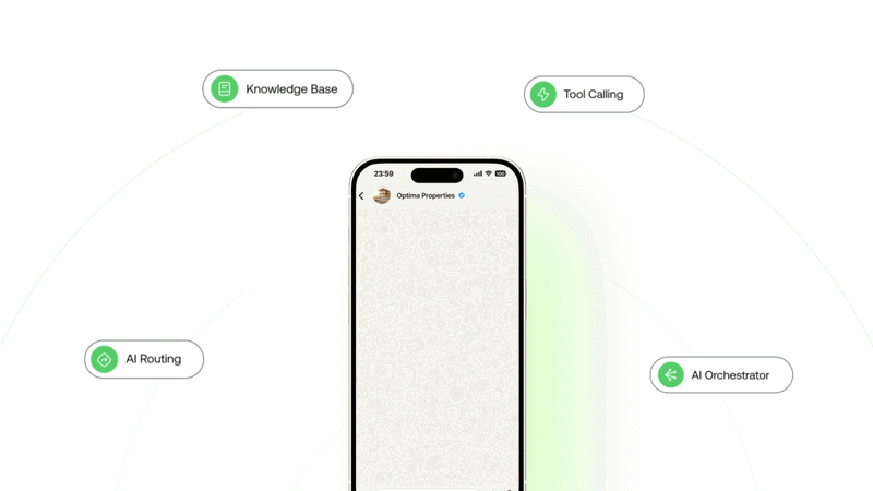 WhatsApp AI Agent handling customer conversations on AiSensy platform