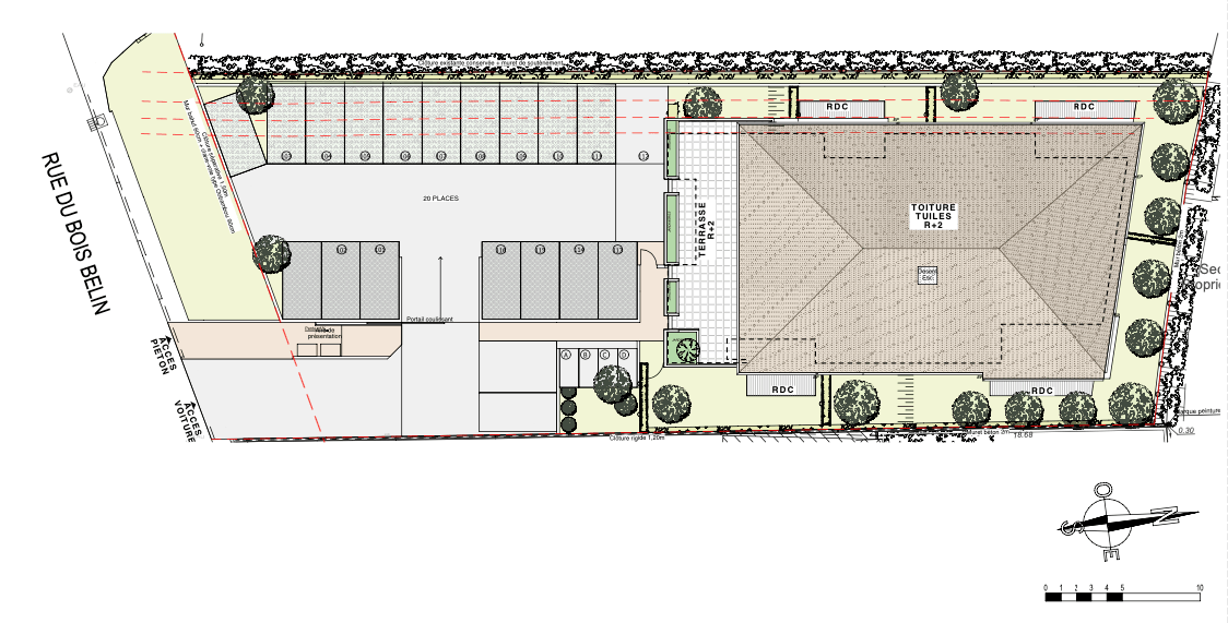 Plan de masse Villa Anaya à Anglet