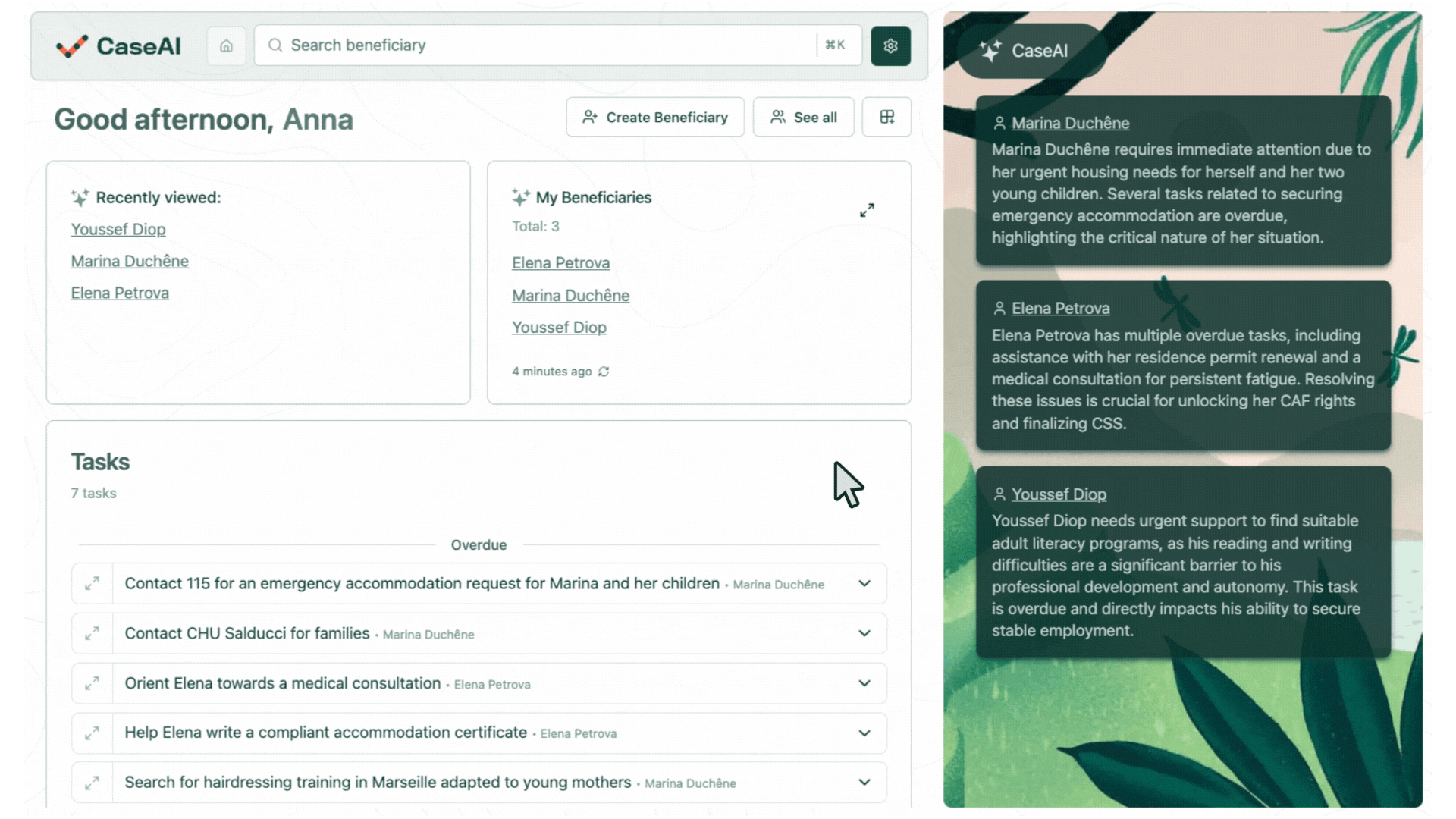 caseai.org - vue feature 1 - profil & réponse EN.gif