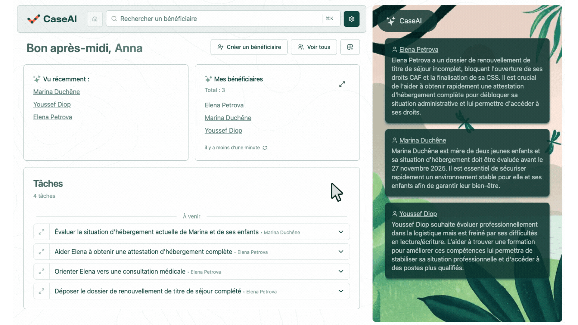 caseai.org - vue feature 1 - profil & réponse (3).gif