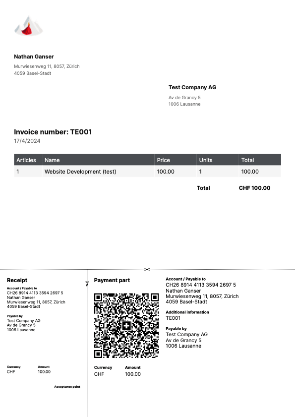 Invoice Facture_Test Company AG_4-17-2024.png