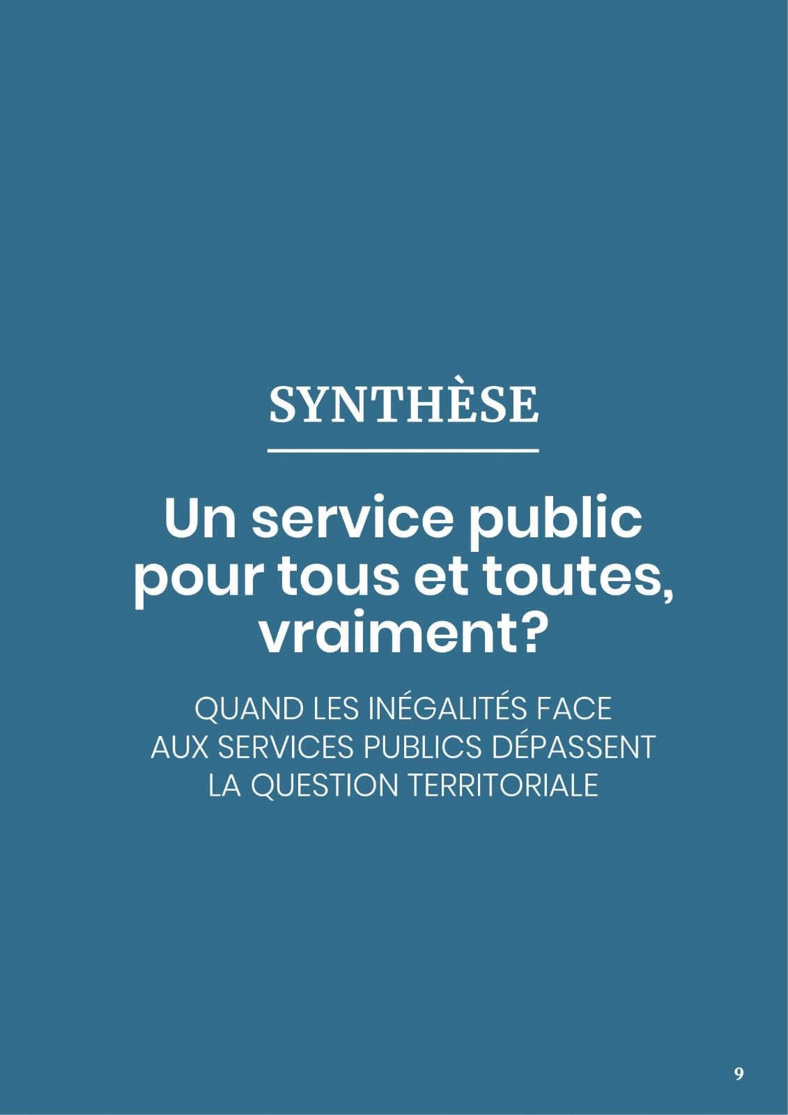 Synthèse du rapport 2025