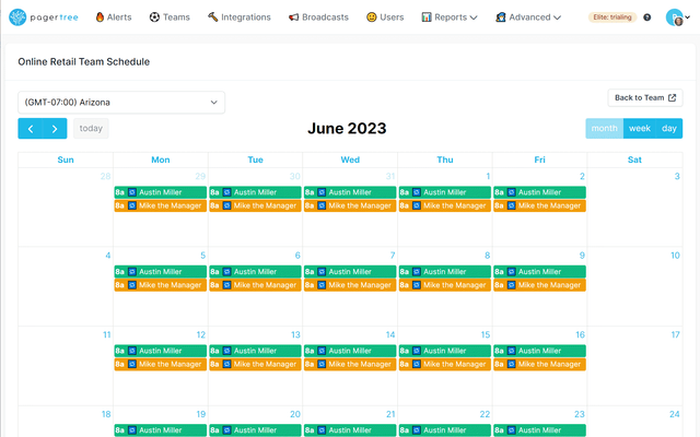 OnCall Calendar 