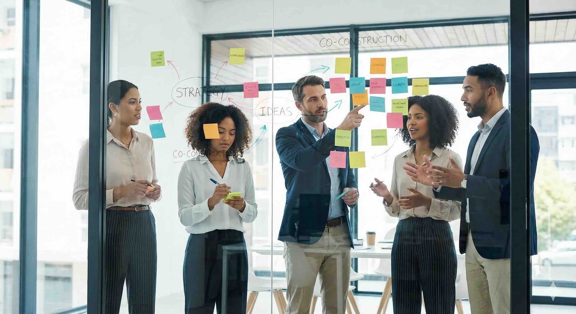 Equipe préparant son programme de reconnaissance