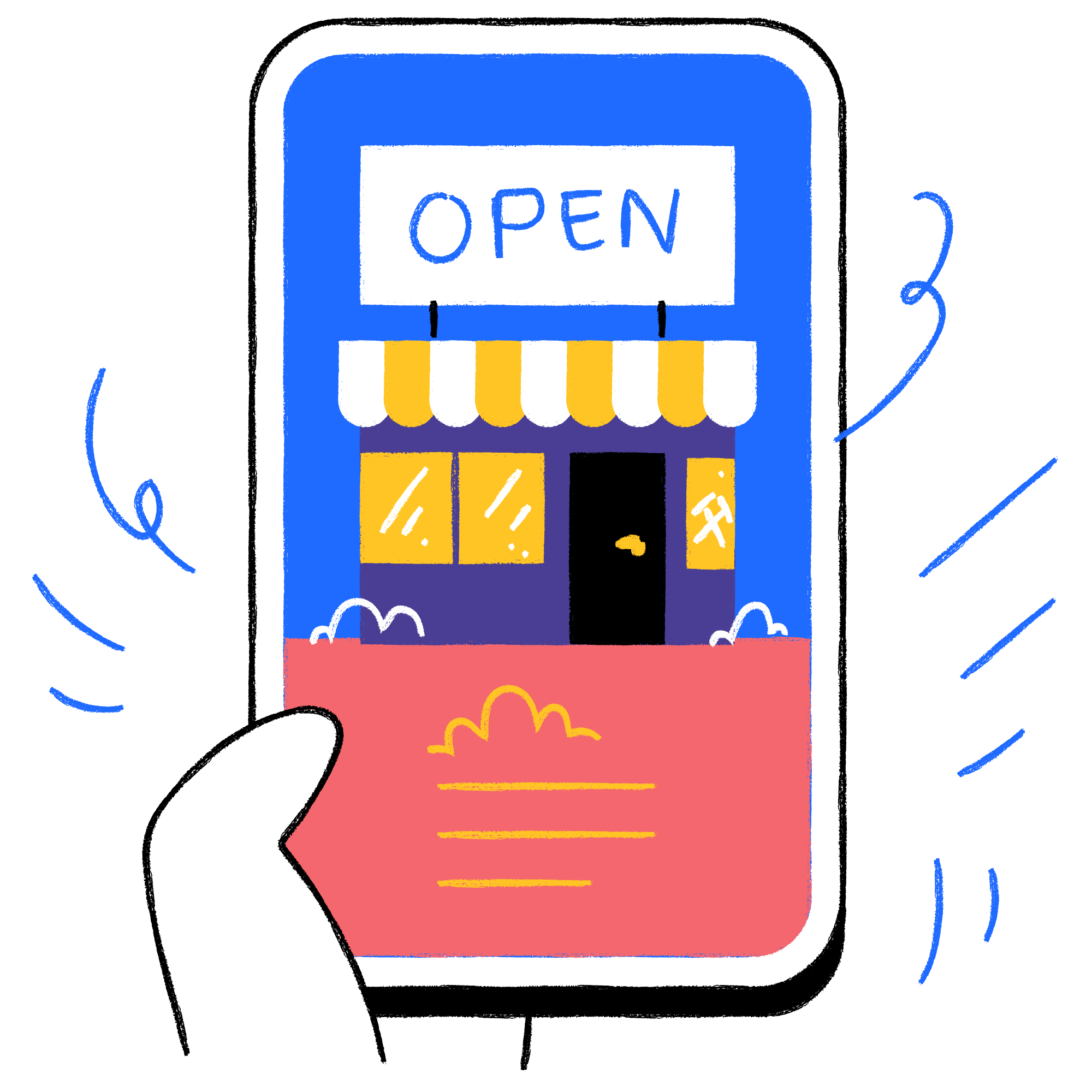 e-commerce, shopping _ store, open, shop, smartphone, mobile, time, opening time@2x.png